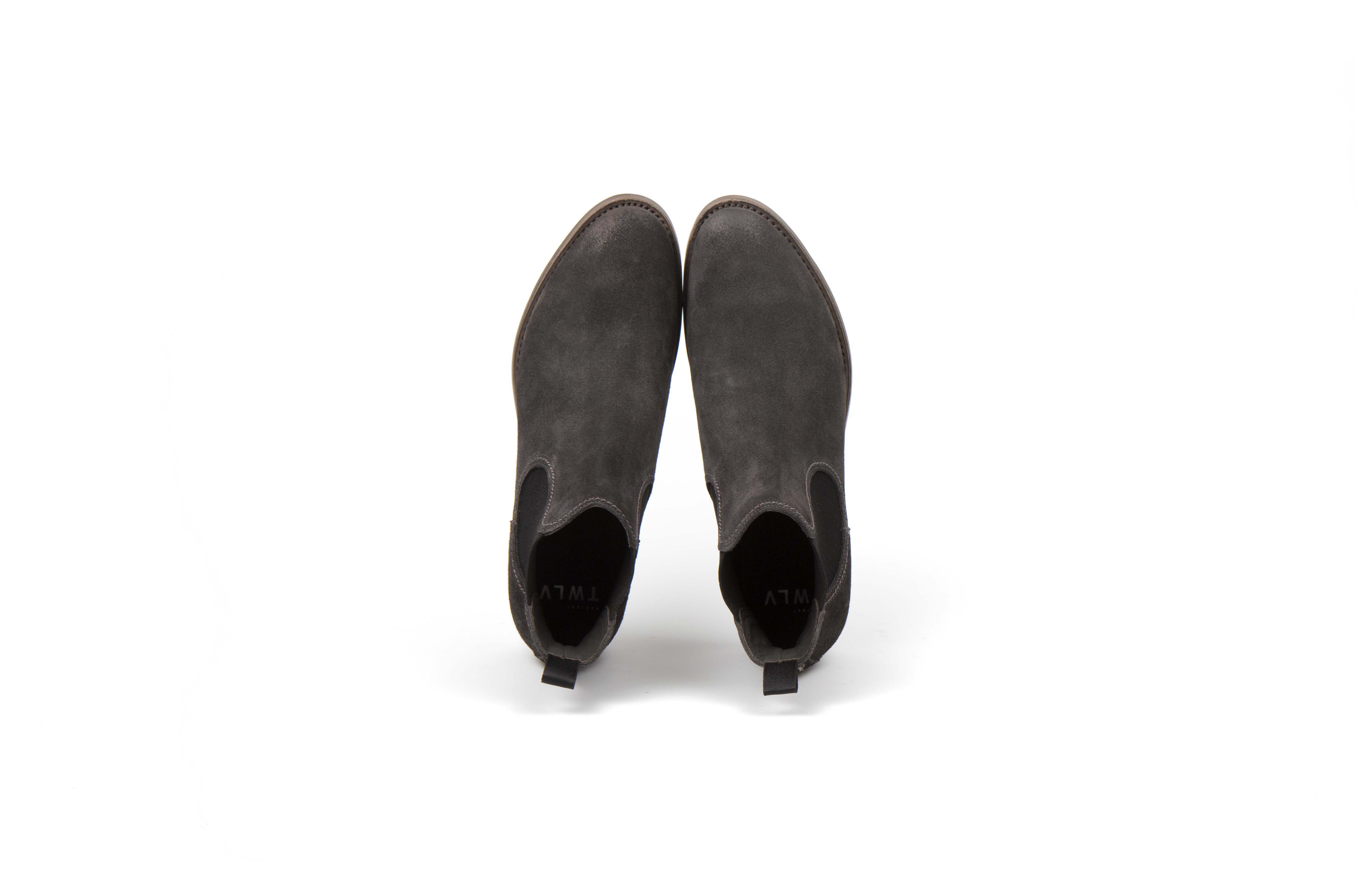 Hanoi Antracite Suede Leather Chelsea Boots