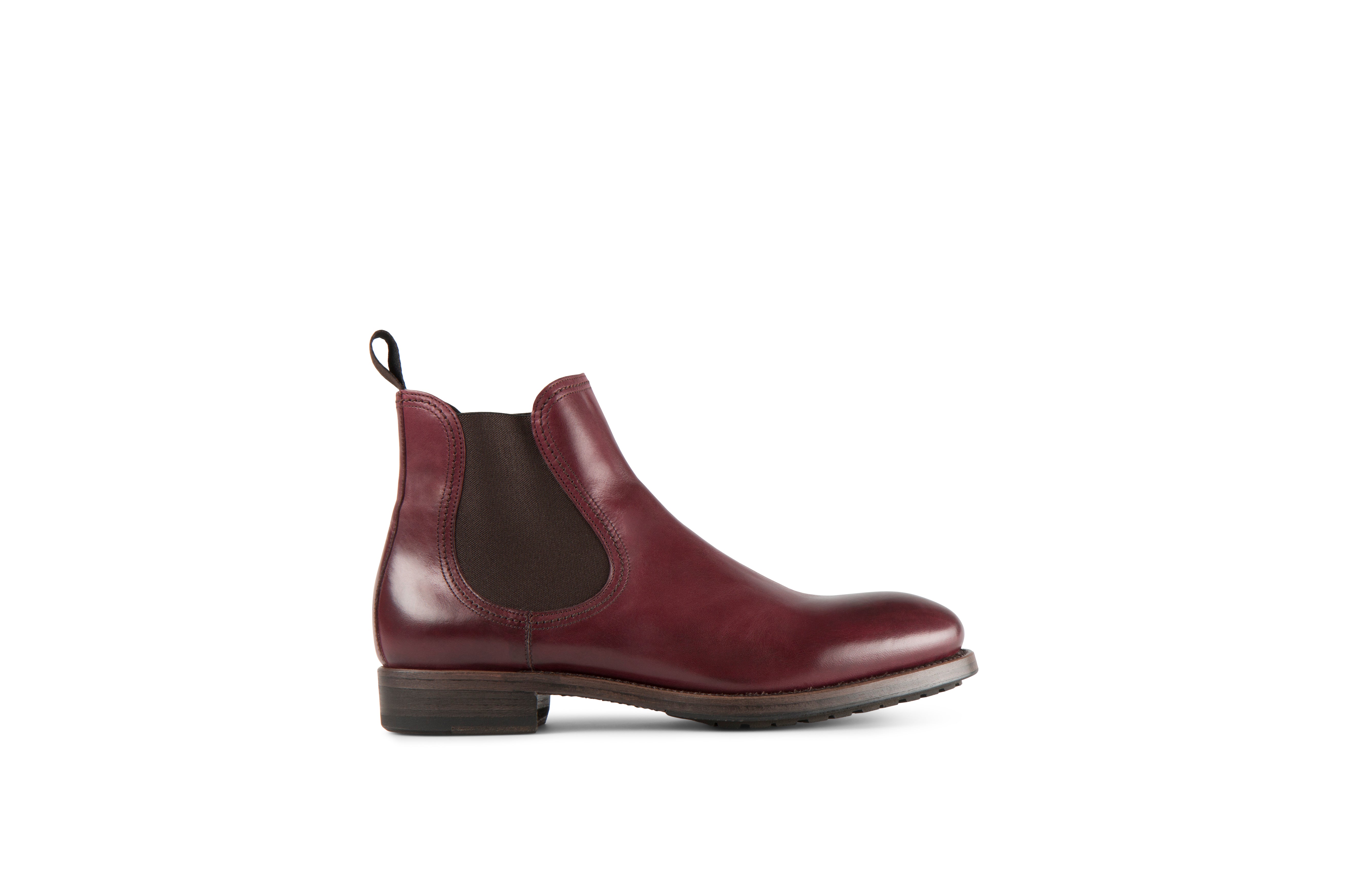 Hanoi Burgundy Cordovan Leather Chelsea Boots