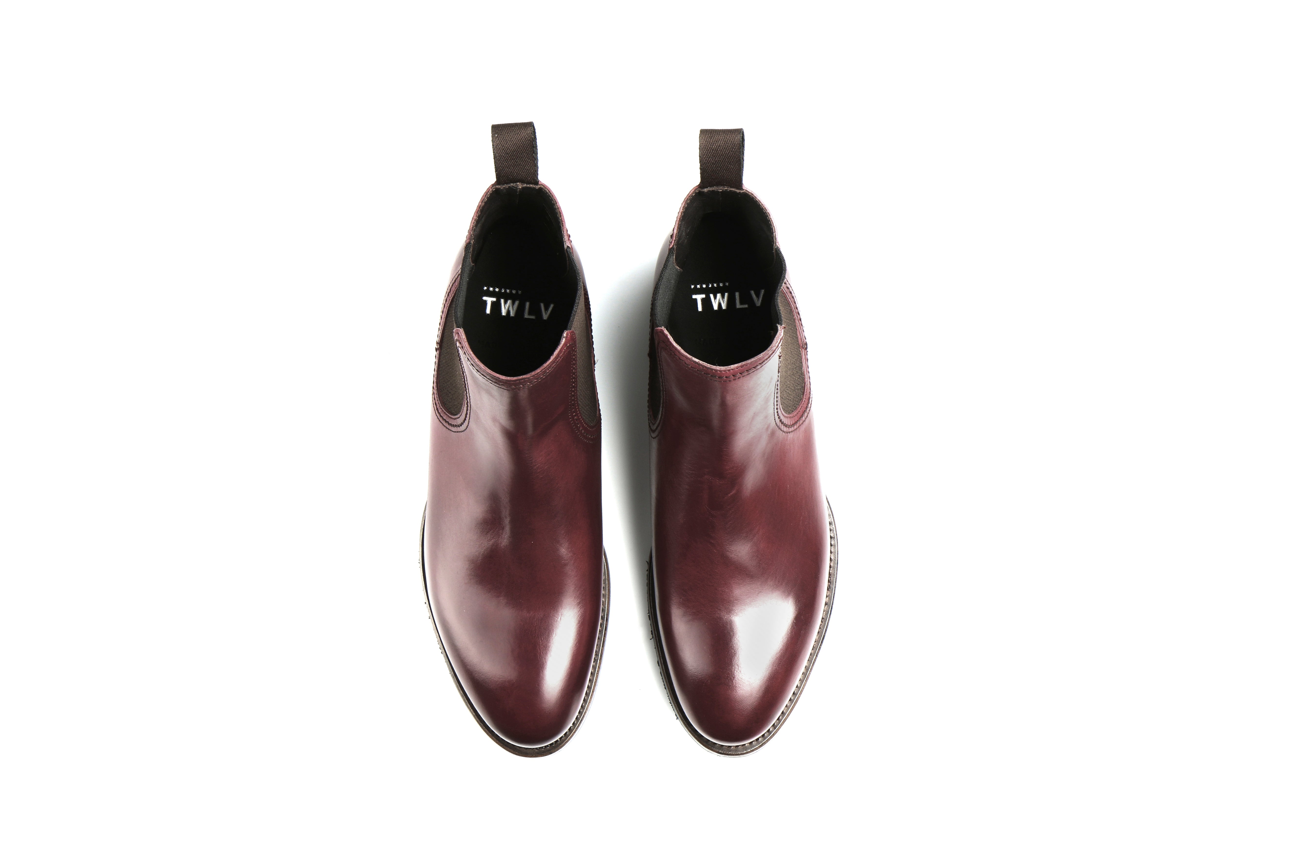 Hanoi Burgundy Cordovan Leather Chelsea Boots