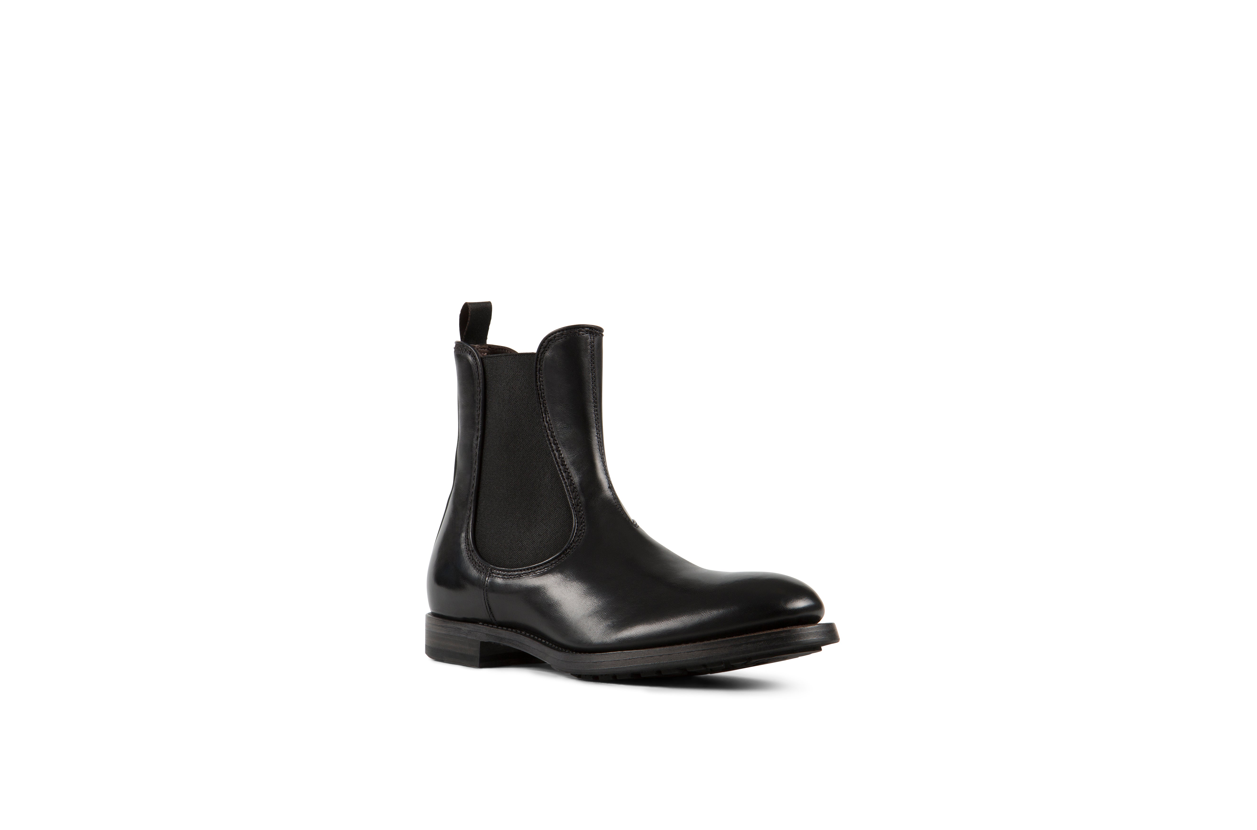 Icon Black Cordovan Leather Chelsea Boots
