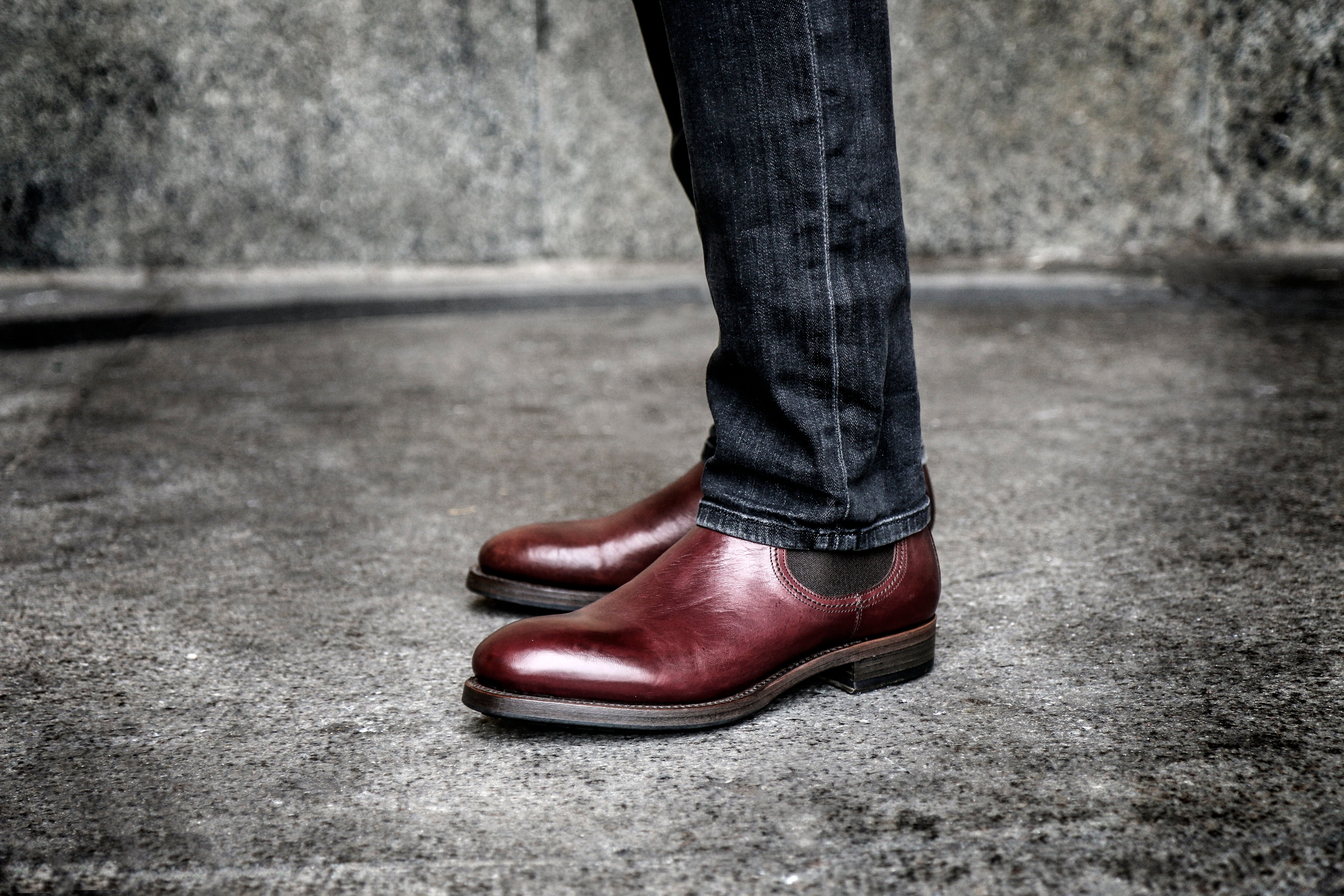 Hanoi Burgundy Cordovan Leather Chelsea Boots