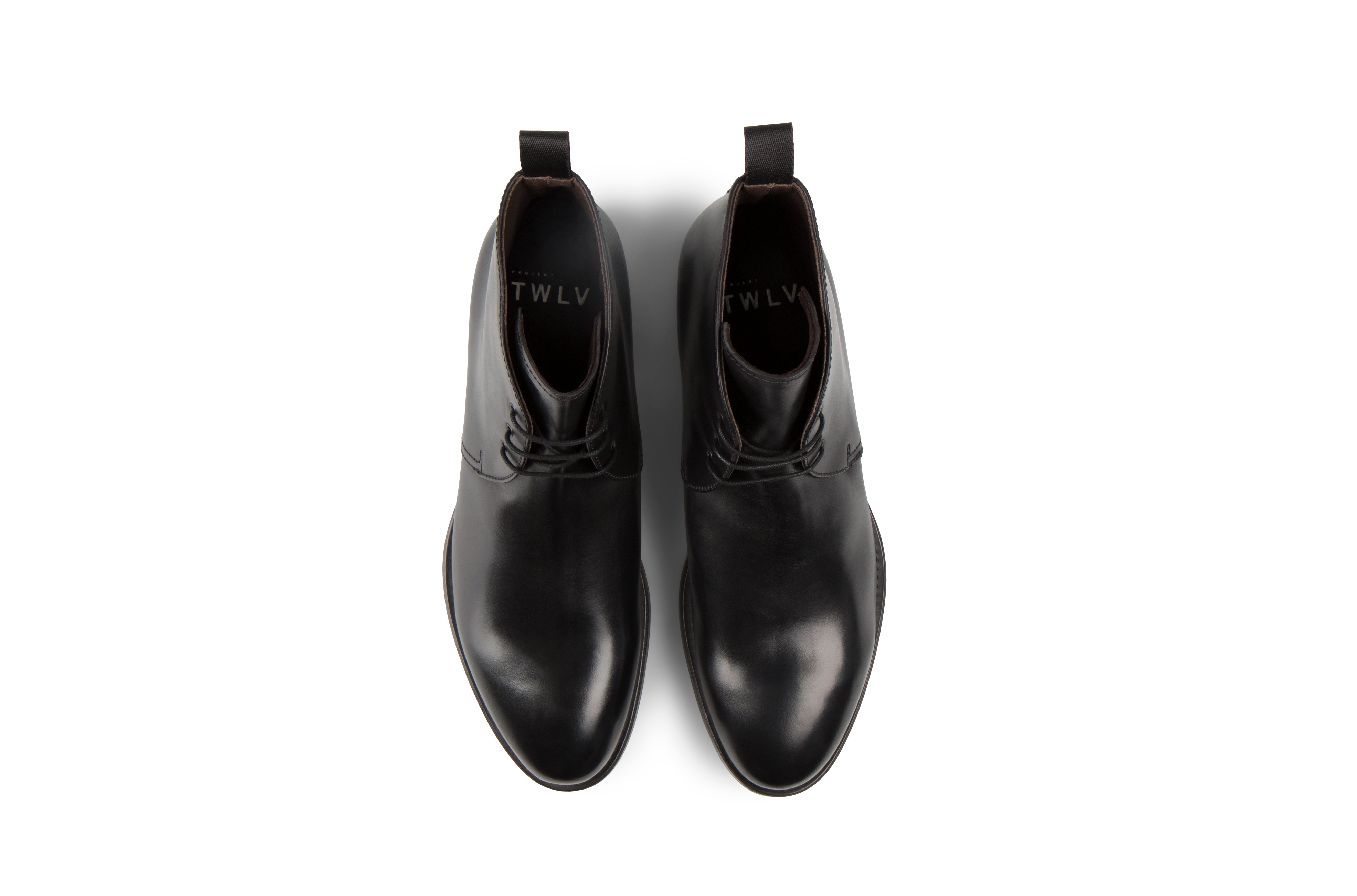 Kent Black Cordovan Leather Chukka Boots