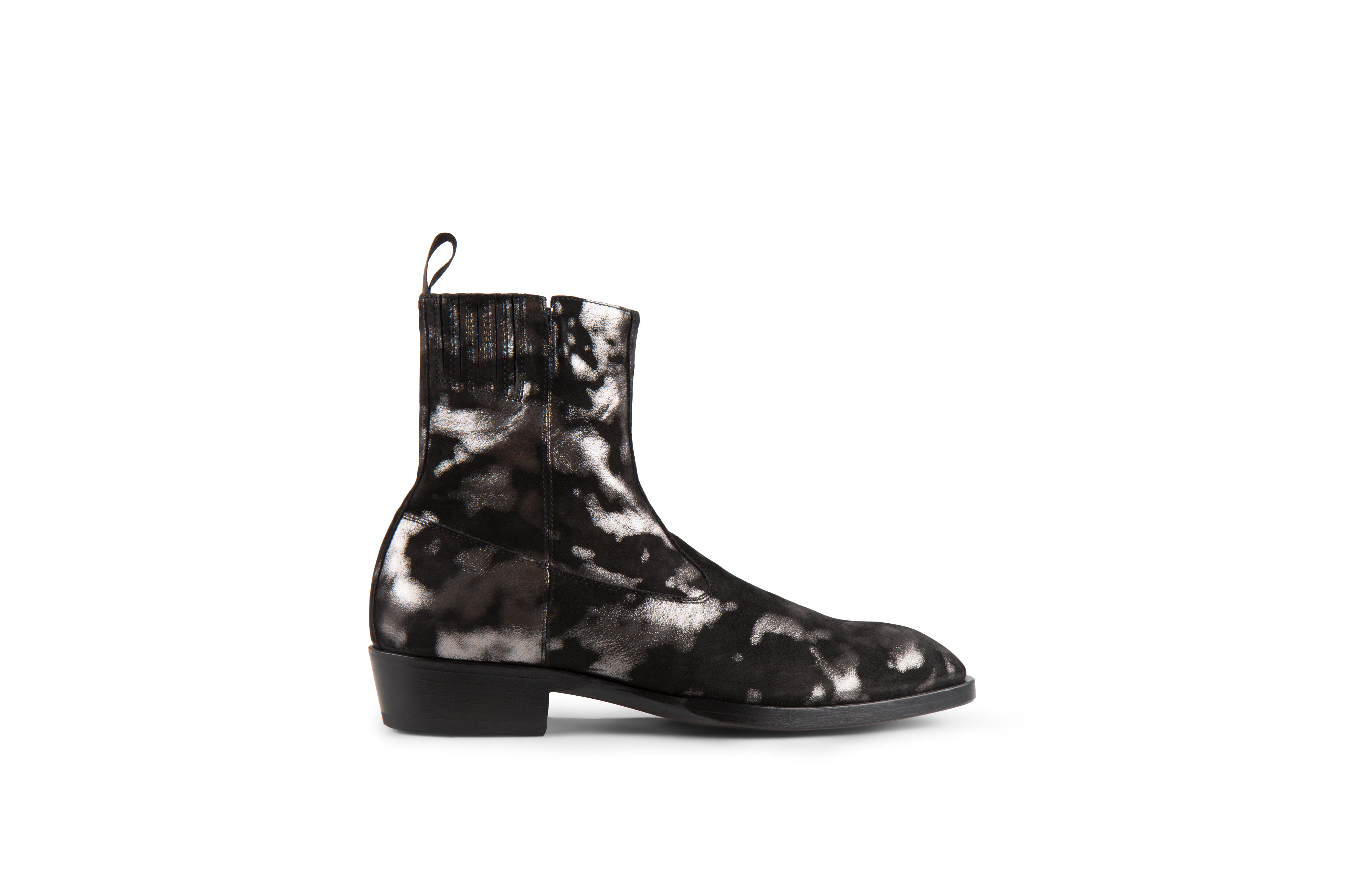 Hellstrom Silver Kid Suede Leather Zipper Boots