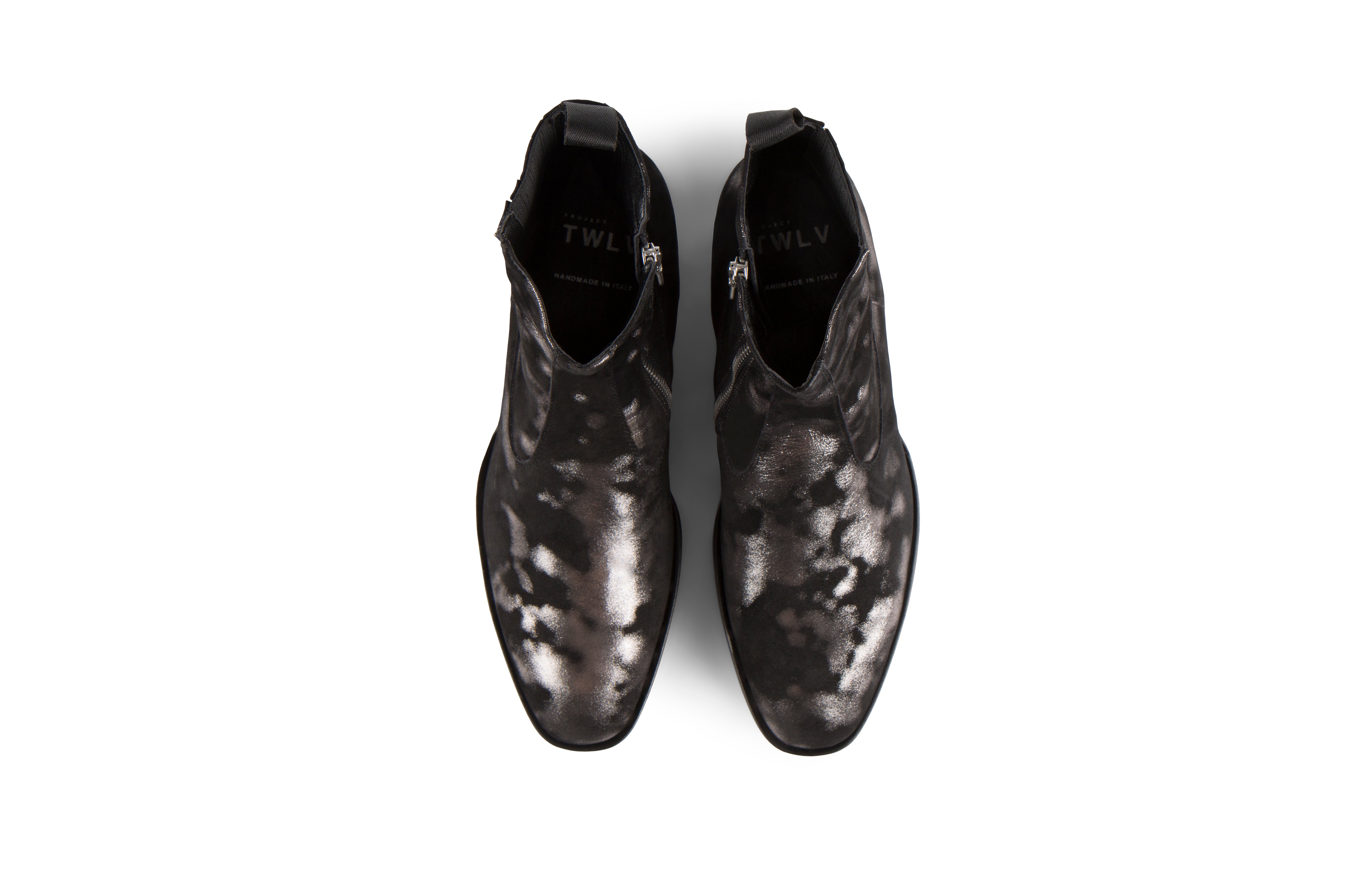 Hellstrom Silver Kid Suede Leather Zipper Boots