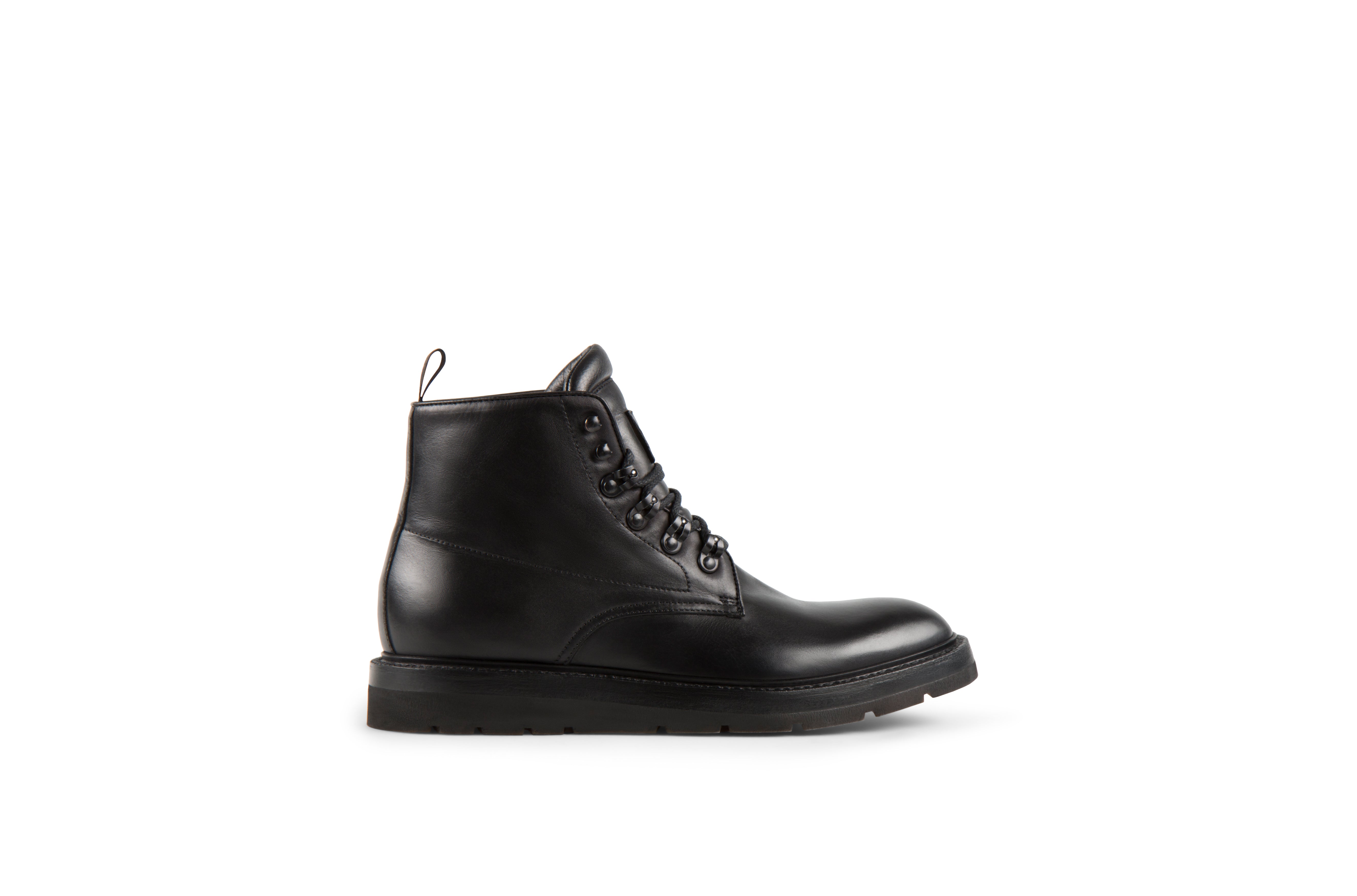 Play Black Cordovan Leather Balmoral Boots